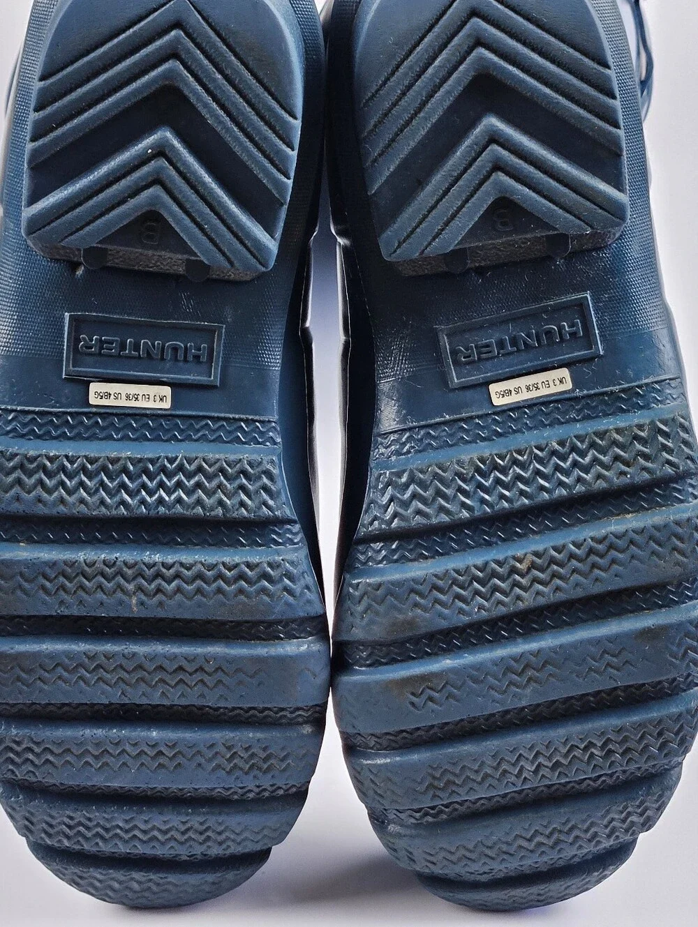 Hunter Original Kids Gloss Rain Boots Blue Size US 4B/5G EU 35/36 Waterproof